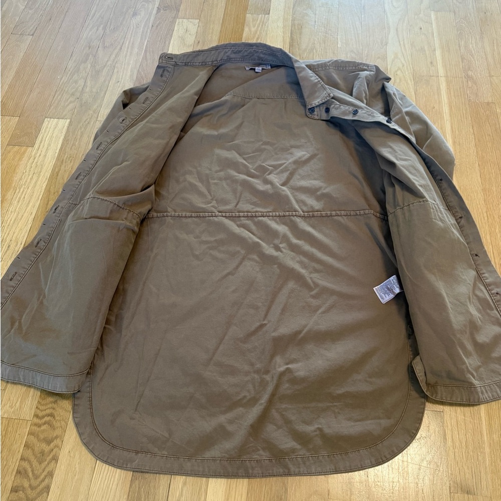 COTTON TWILL UTILITY TUNIC Beige Tan Banana Republic Button down jacket M - Picture 13 of 15